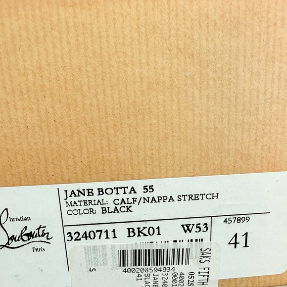 Christian Louboutin Black Leather Jane Botta Knee high boots 55mm EU 41 - Picture 11 of 11